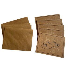 Note Cards Adventure Is Out Here Stationary Lot 5 Envelopes Included u